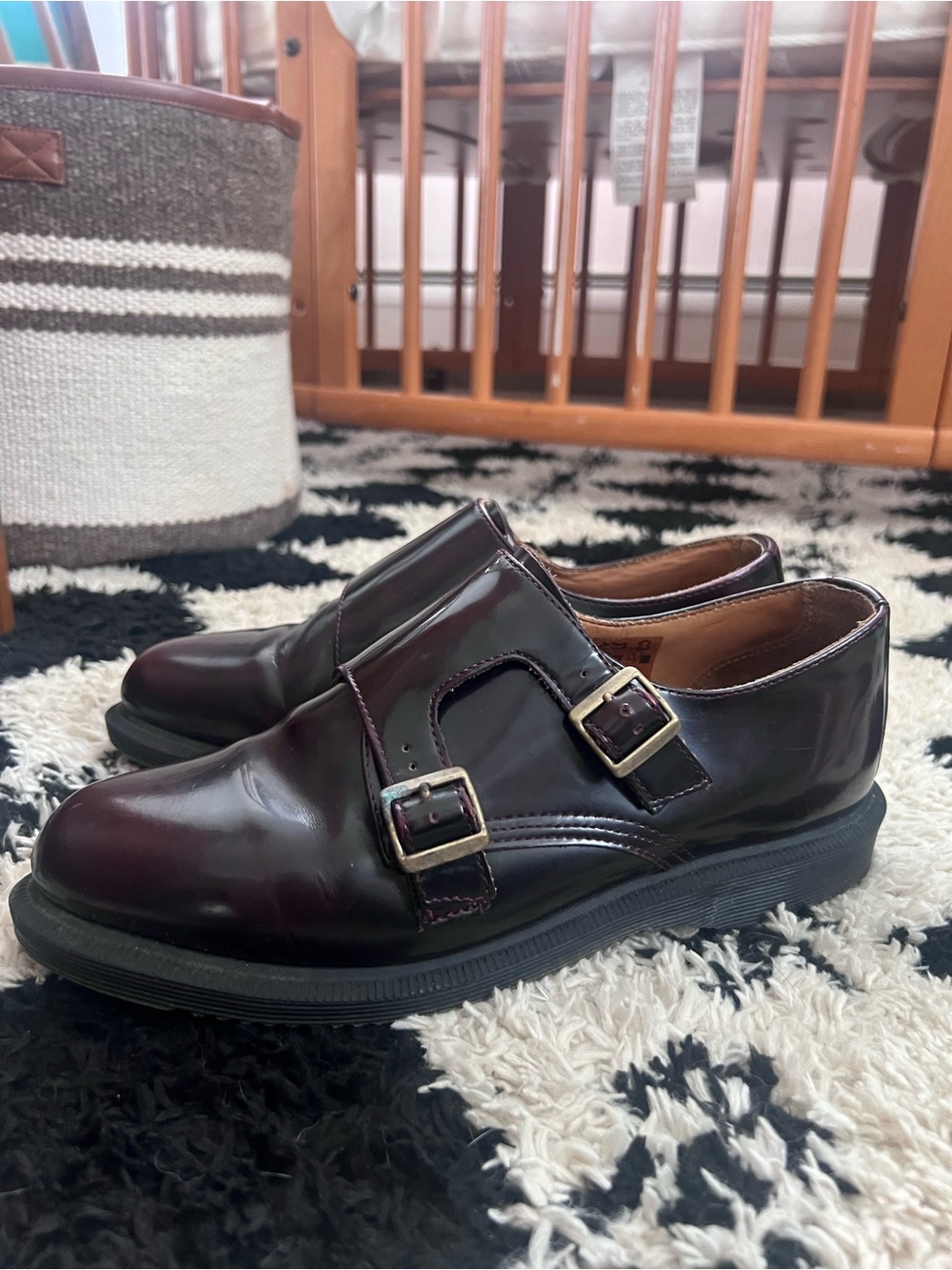 Dr. marten’s double buckle loafer in ox blood